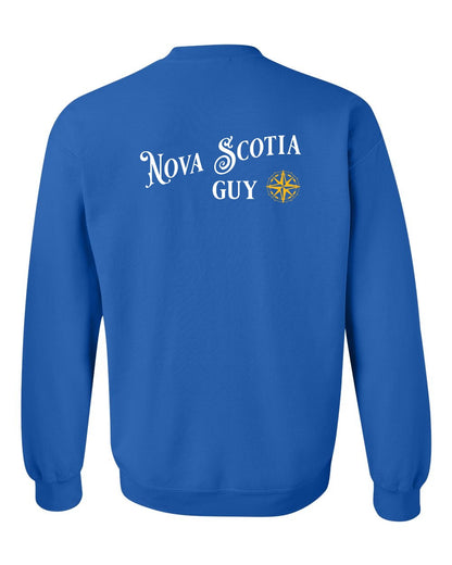 Nova Scotia Guy yellow Left Chest and Back crew-neck