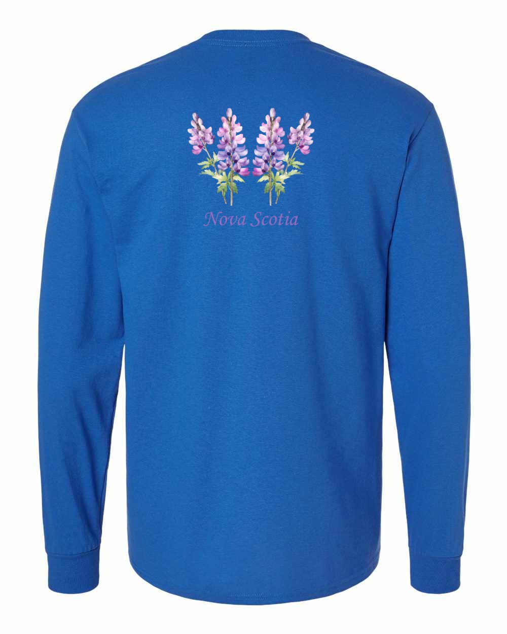 Nova Scotia Lupins Left Chest and Back Long Sleeve Tee