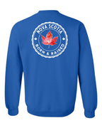 Born and Rasied NS Left Chest and Back Crewneck Sweatshirt - Gildan Canada (sewn Internationally) - Unisex