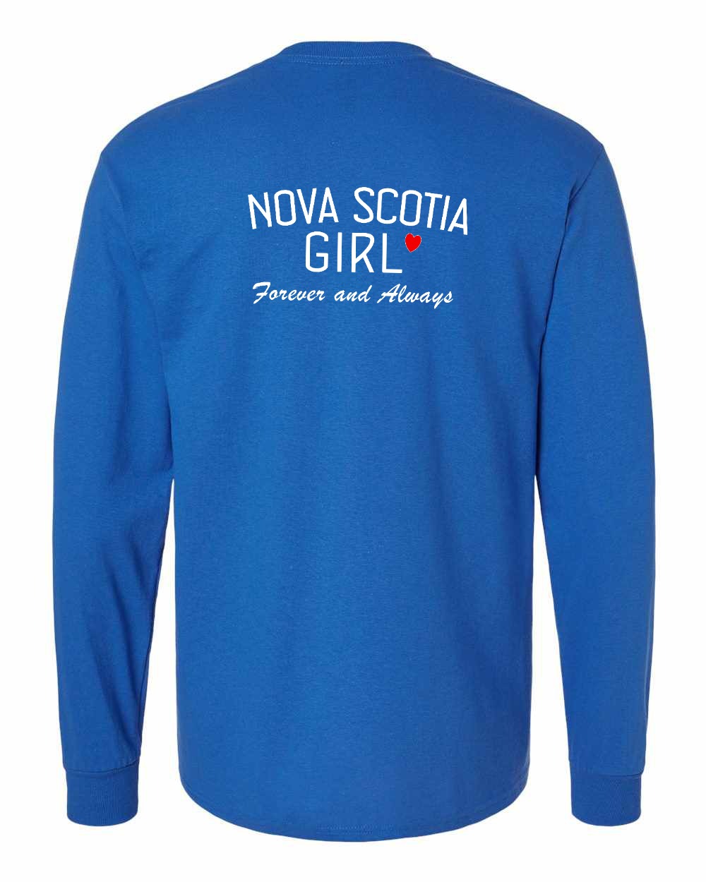 NS Girl Forever and Always Left Chest & Back Long Sleeve Tee - Unisex