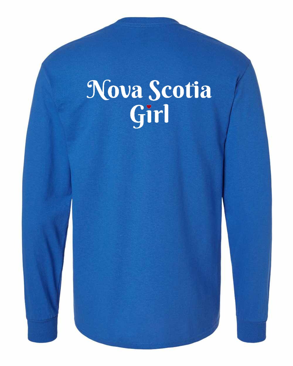 NS Girl Heart Dot Left Chest & Back Long Sleeve Tee - Unisex