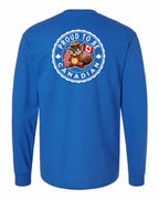 Proud to be Canadian Beaver Left Chest and Back Long Sleeve - Gildan Canada (sewn Internationally) - Unisex