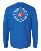 Proud to be Canadian Leaf Left Chest and Back Long Sleeve - Gildan Canada (sewn Internationally) - Unisex