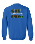 NFLD and Labrador Saltwater Raised Left Chest and Back Crewneck Sweatshirt - Unisex