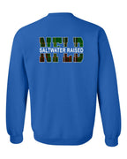 NFLD Saltwater Raised Left Chest and Back Crewneck Sweatshirt - Unisex