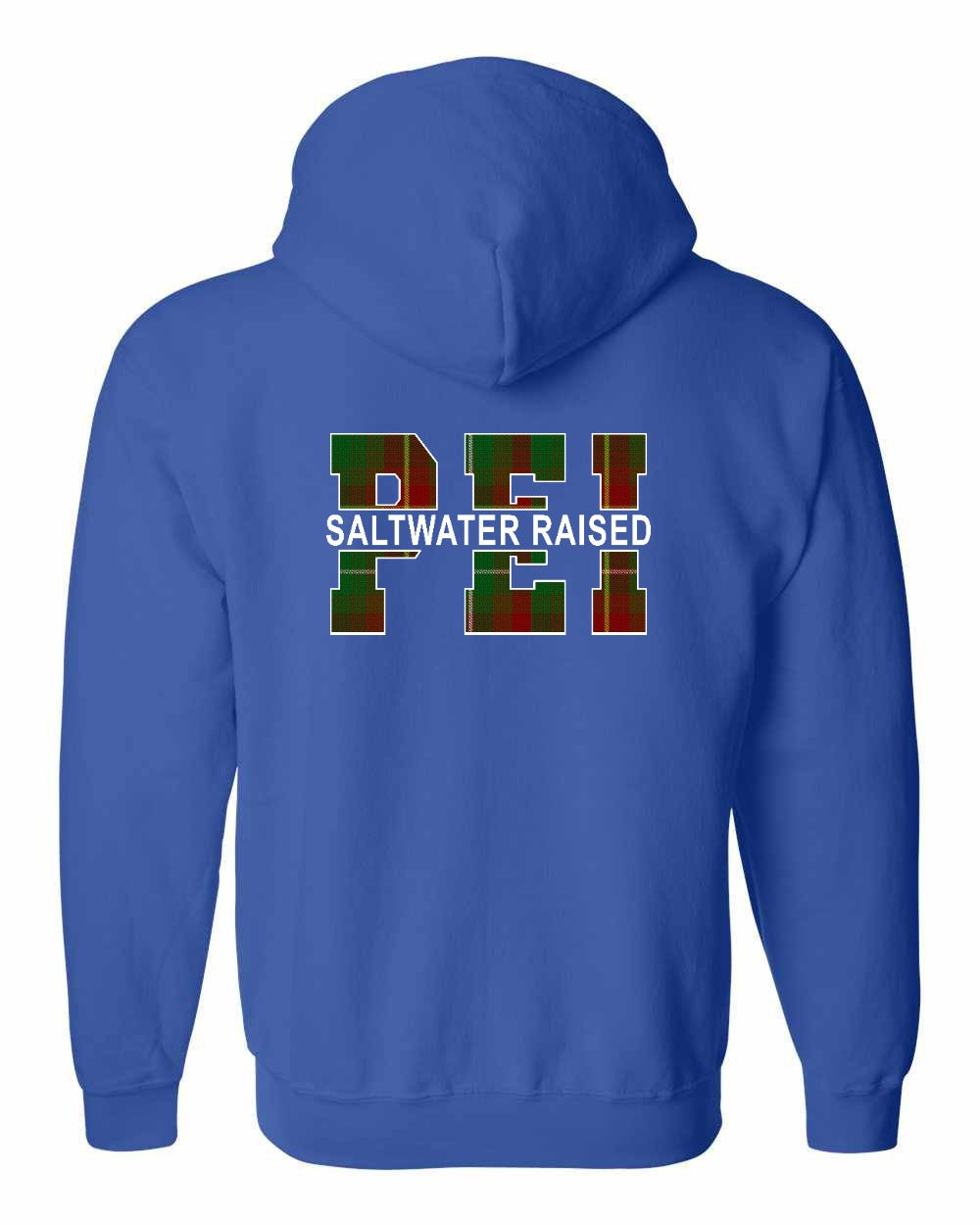 PEI Saltwater Raised Left Chest & Back Zip Hoodie - Unisex