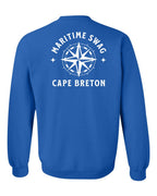 Maritime Swag CB Compass Left Chest and Back Crewneck Sweatshirt - Unisex