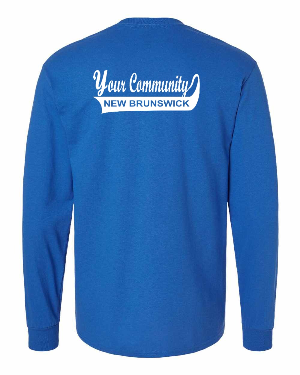Your Community Swoop NB Left Chest and Back Long Sleeve Tee - Unisex
