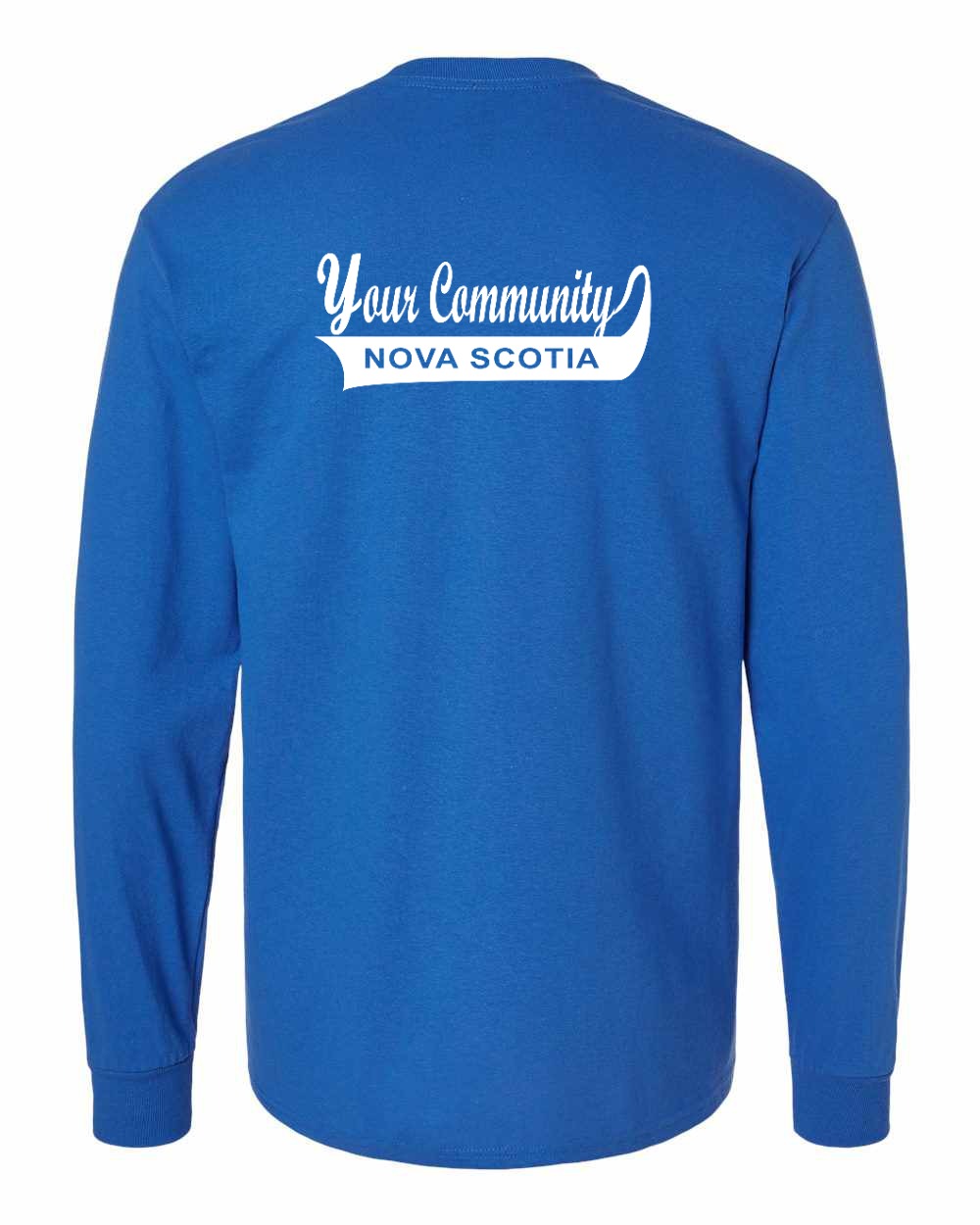 Custom Your Community Swoop (NS) Left Chest and Back Long Sleeve Tee - Unisex