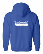 Custom Your Community Swoop (NS) Left Chest and Back Zip Hoodie - Unisex
