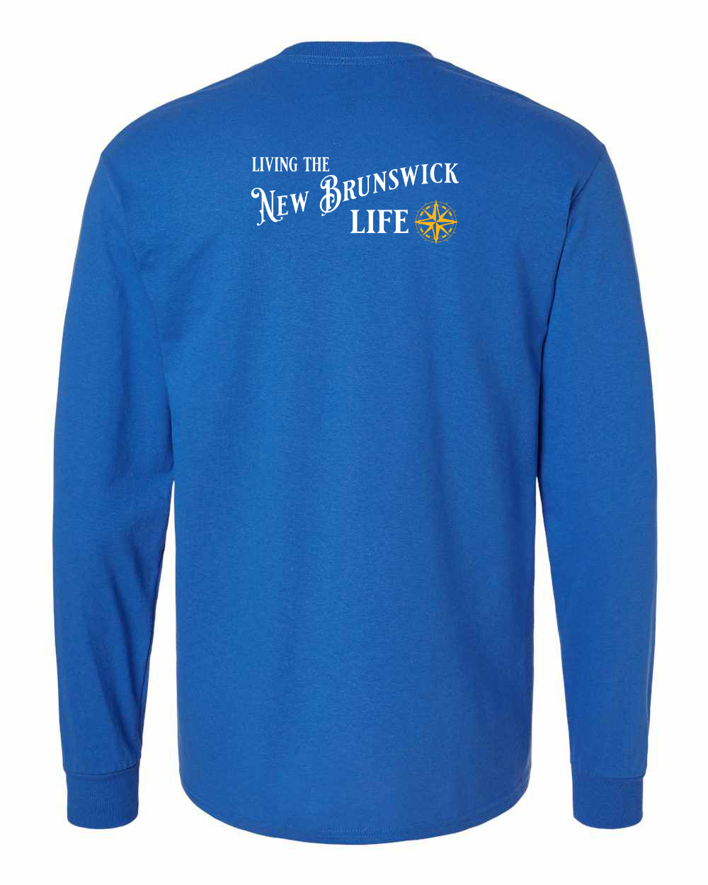 Living the NB Life yellow Left Chest and Back Long Sleeve Tee - Unisex
