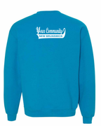 Your Community Swoop NB Left Chest and Back Crewneck Sweatshirt - Unisex