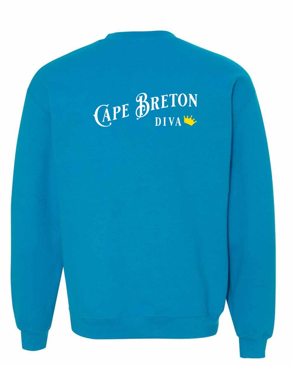 Cape Breton Diva Left Chest and Back Crewneck Sweatshirt