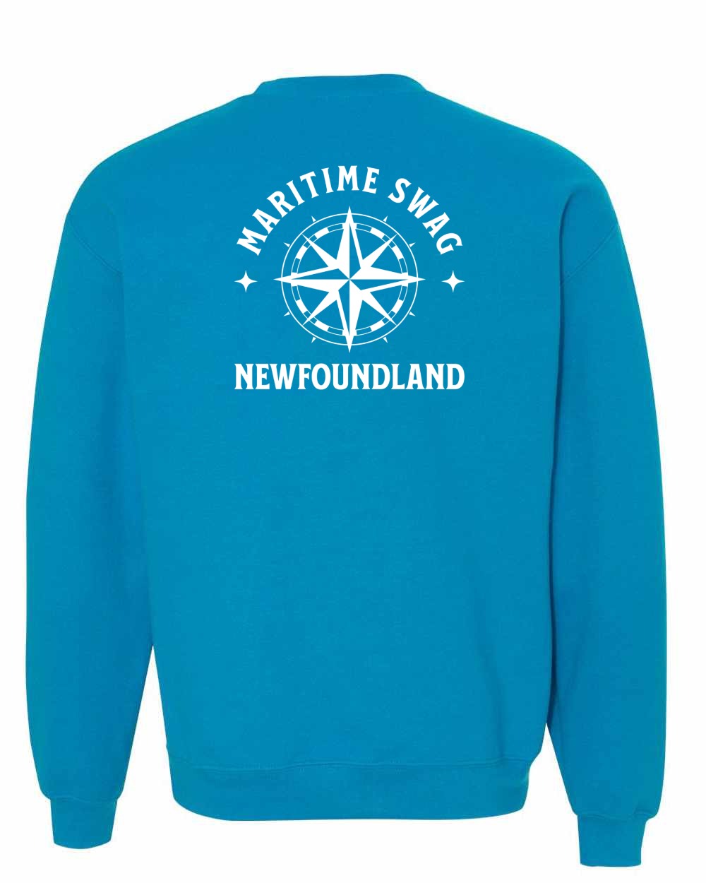 Maritime Swag NFLD Compass Left Chest and Back Crewneck Sweatshirt - Unisex