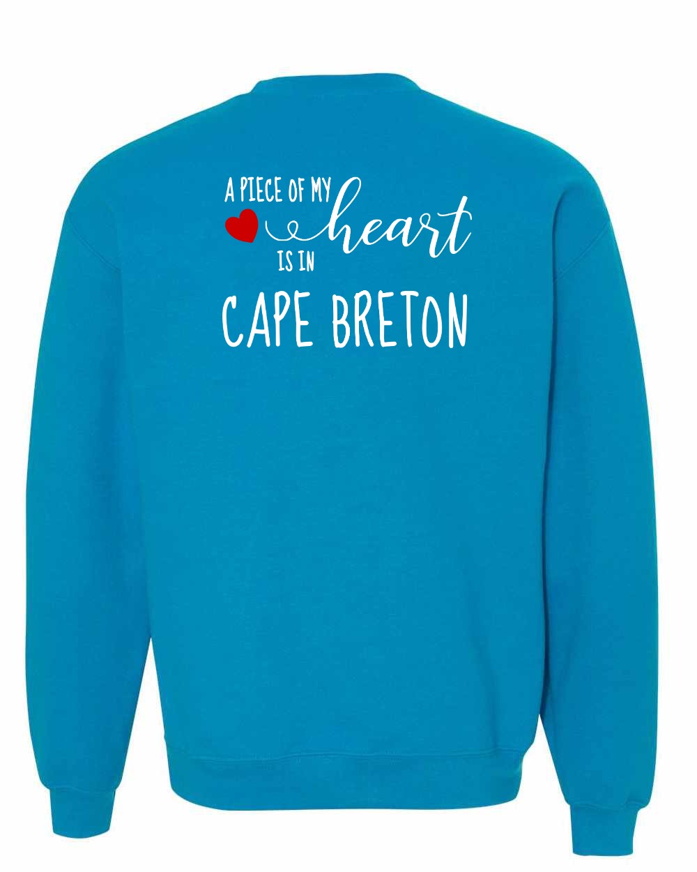 A piece of My heart in Cape Breton (Red Heart) Left Chest and Back Crewneck Sweatshirt