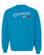 Canadian Guy Left Chest and Back Crewneck Sweatshirt - Gildan Canada (sewn Internationally) - Unisex