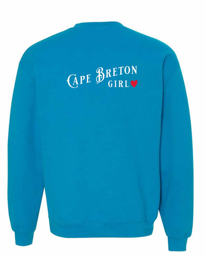 Cape Breton Girl Left Chest and Back Crewneck Sweatshirt