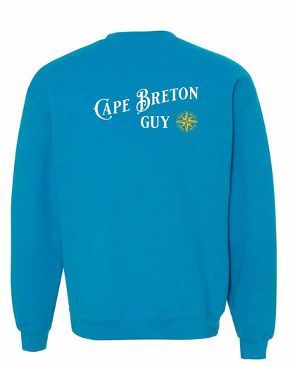 Cape Breton Guy yellow Left Chest and Back Crewneck Sweatshirt