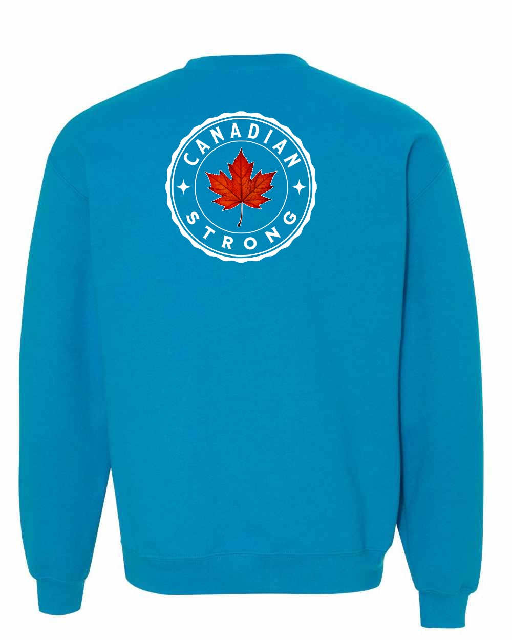 Canadian Strong Leaf Left Chest and Back Crewneck Sweatshirt - Gildan Canada (sewn Internationally) - Unisex