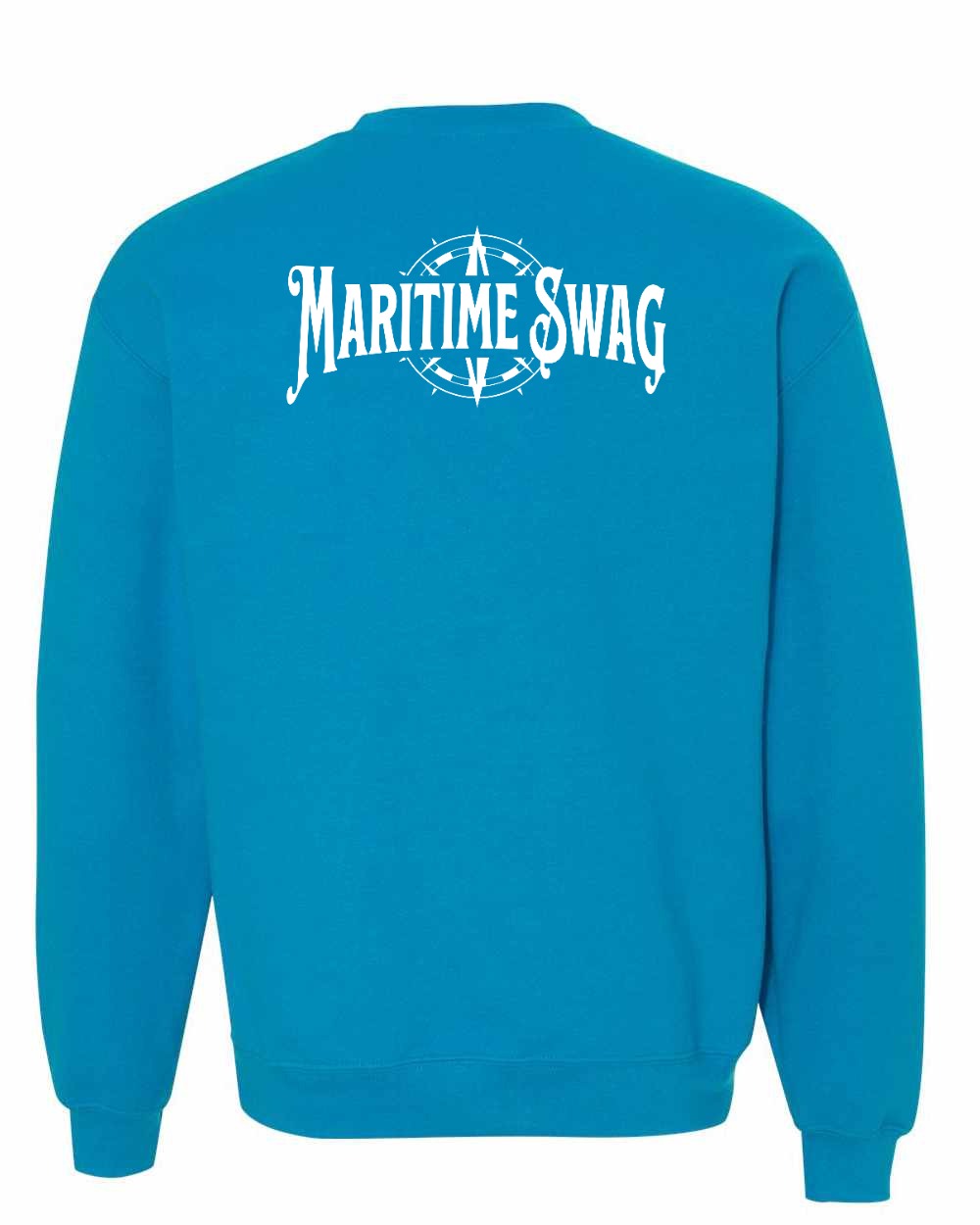 Maritime Swag Logo Left Chest and Back Crewneck Sweatshirt - Unisex