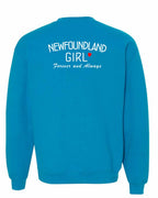 NFLD Girl Forever and Always Left Chest & Back Crewneck Sweatshirt - Unisex