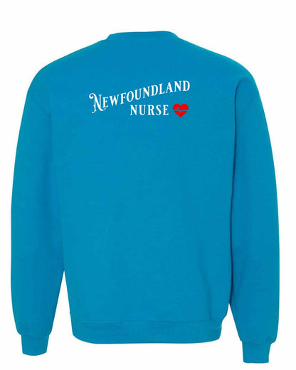 Newfoundland Nurse Left Chest and Back Crewneck Sweatshirt
