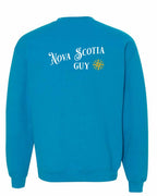 NS Guy Yellow Compass Left Chest and Back Crewneck Sweatshirt - Unisex