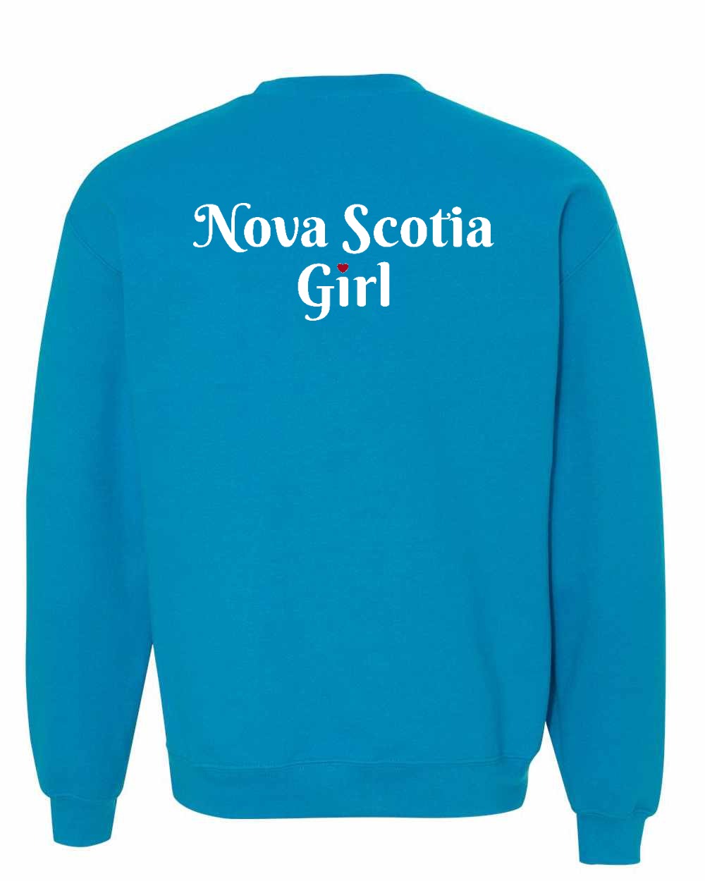 NS Girl Heart Dot Left Chest & Back Crewneck Sweatshirt - Unisex
