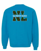 NFLD and Labrador Saltwater Raised Left Chest and Back Crewneck Sweatshirt - Unisex