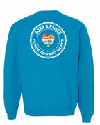 Born and Raised PEI Heart Flag Left Chest & Back Crewneck Sweatshirt - Unisex