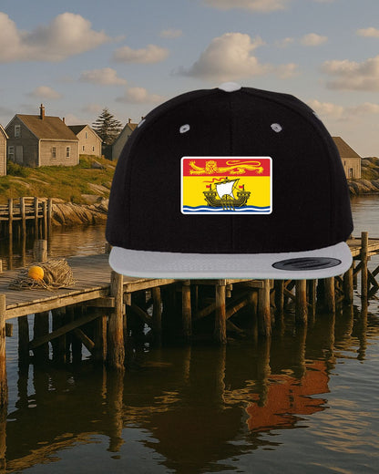 New Brunswick Flag Patch Flat Brim Hat