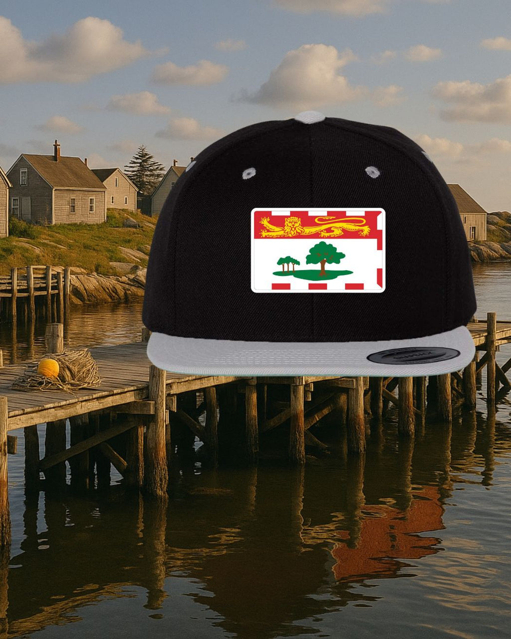 PEI Flag Patch Flat Brim Hat