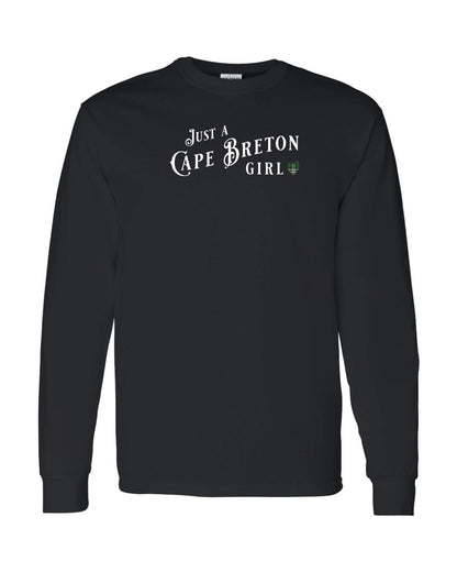Just a Cape Breton Girl Tartan Left Chest Long Sleeve Tee