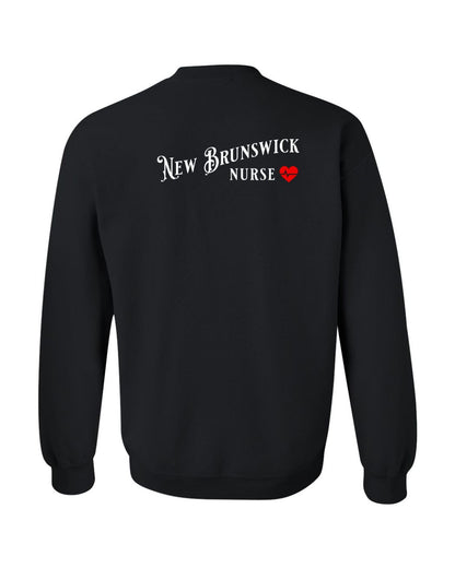 New Brunswick Nurse Left Chest and Back Sweatshirt