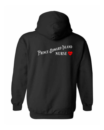 Prince Edward Island Nurse Left and Back Pullover Hoodie