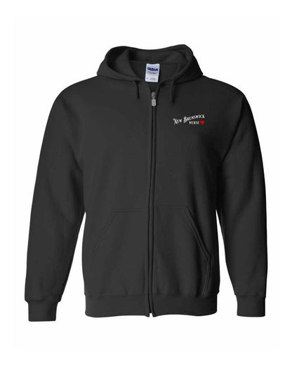 New Brunswick Nurse Left Chest and Back Zip Hoodie