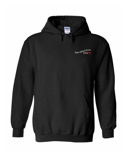 Prince Edward Island Nurse Left and Back Pullover Hoodie