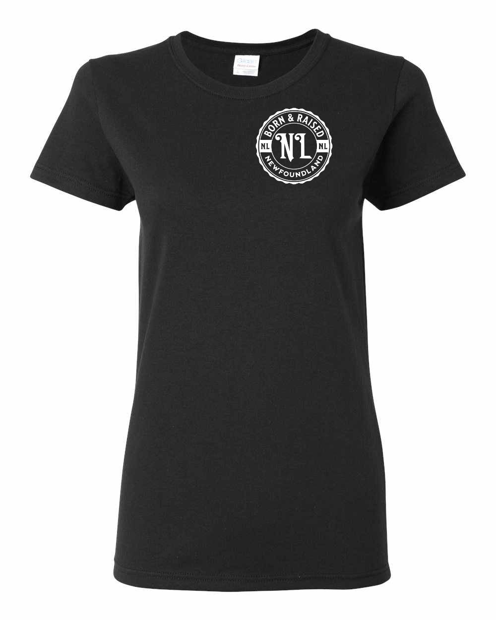 Born & Raised NFLD Left Chest Women's Tee
