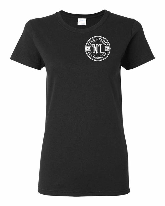 Born & Raised Newfoundland Left Chest and Back Women's Tee