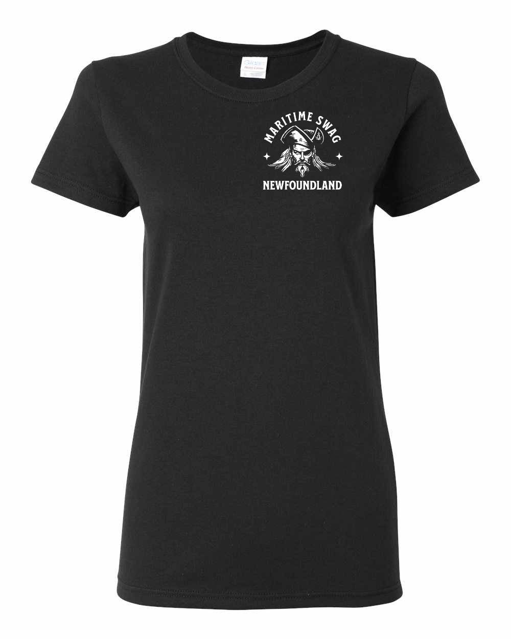 Maritime Swag Newfoundland Pirate Left Chest and Back Women's Tee