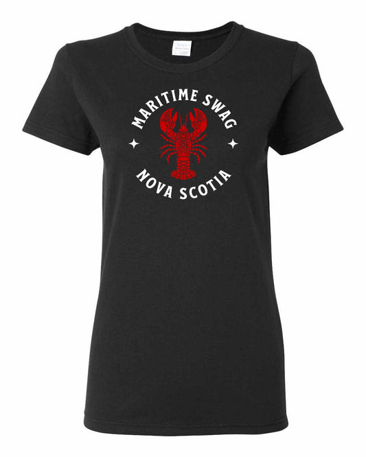 Maritime Swag Nova Scotia Mandala Red Lobster Full womens-tee