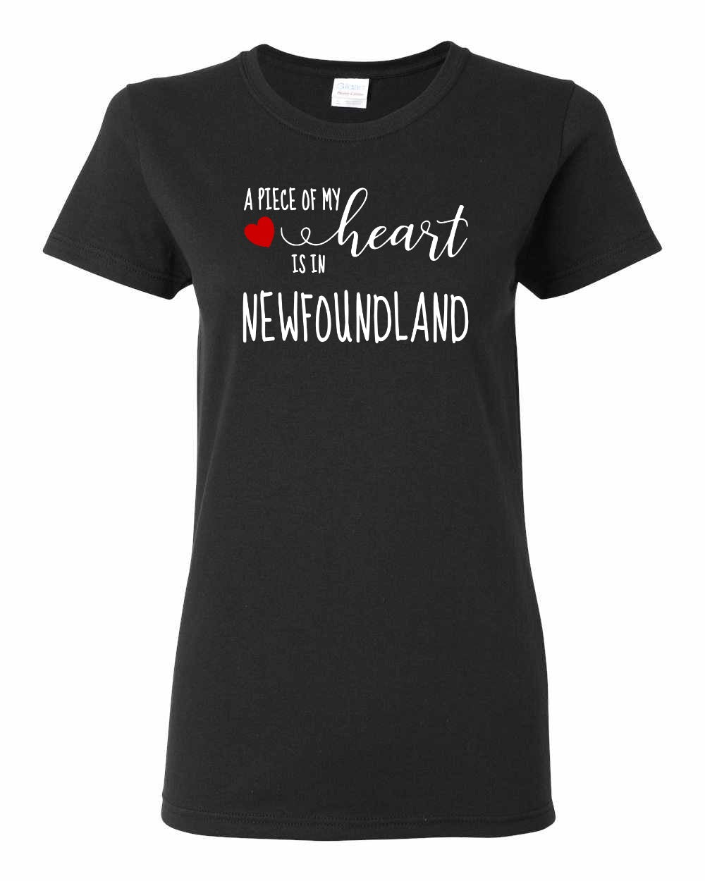 A piece of My heart in NFLD (Red Heart) Women's Tee