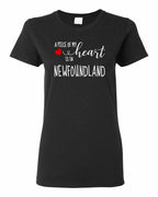 A piece of My heart in NFLD (Red Heart) Women's Tee
