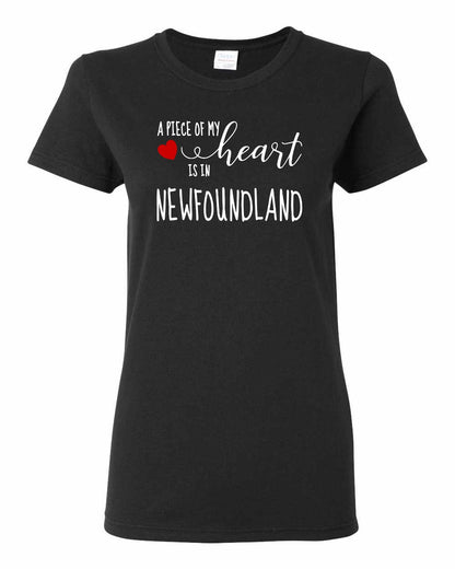 A piece of My heart in Newfoundland (Red Heart) Full Women's Tee