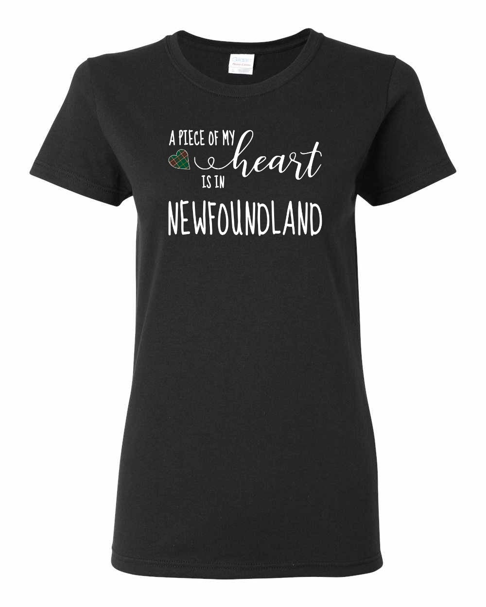 A piece of My heart in NFLD Tartan Heart Women's Tee