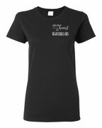 A piece of My heart in NFLD Tartan Heart Left Chest Women's Tee