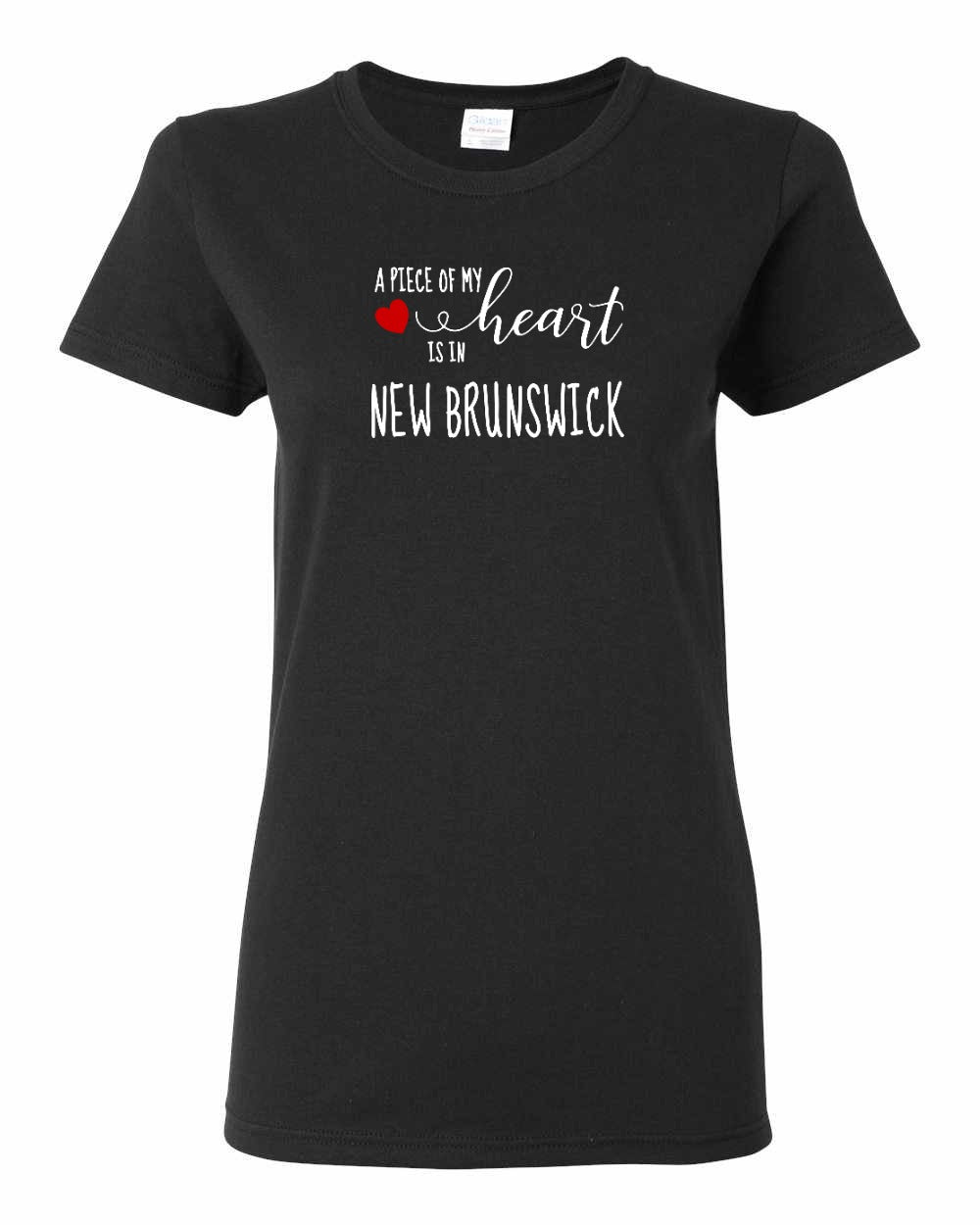 A piece of My heart in New Brunswick (Red Heart) Full Women's Tee