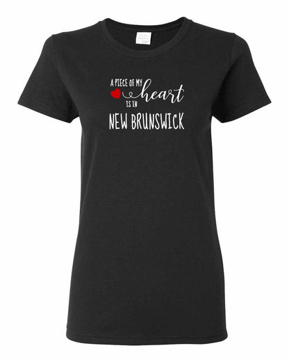 A piece of My heart in New Brunswick (Red Heart) Full Women's Tee