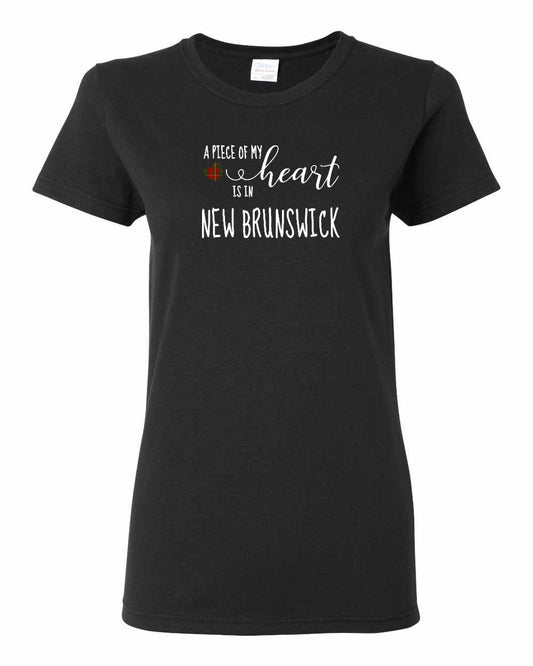 A piece of My heart in New Brunswick (Tartan Heart) Full Women's Tee