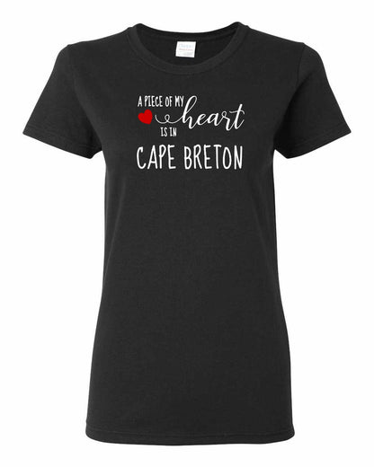 A piece of My heart in Cape Breton (Red Heart) Full Women's Tee
